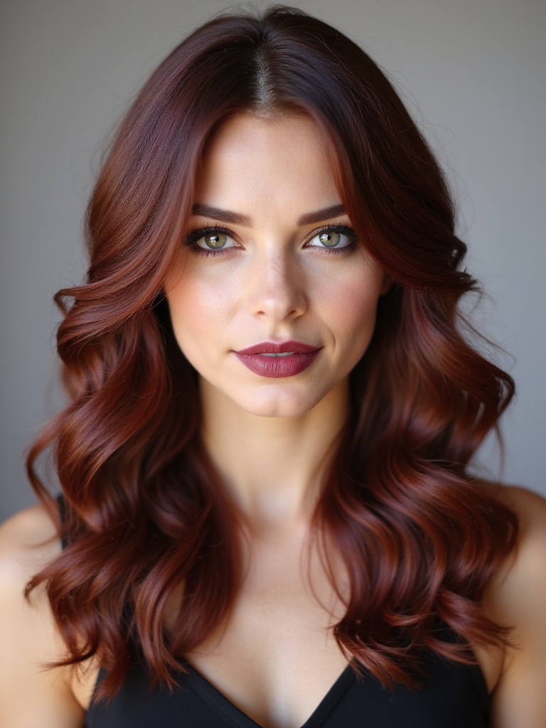 elegant warm copper brunette