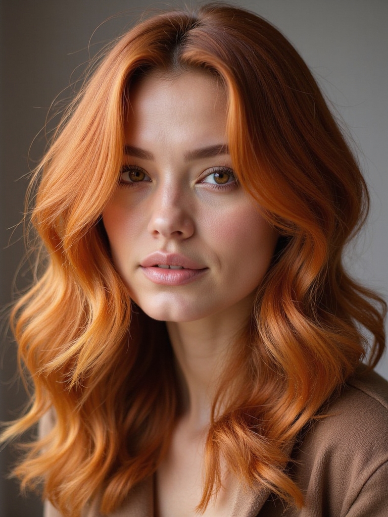 elegant warm ombre highlights