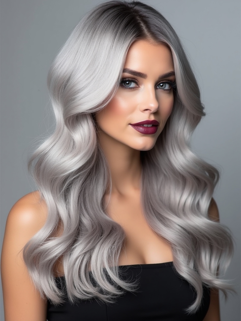 enchanting silver hair contrast
