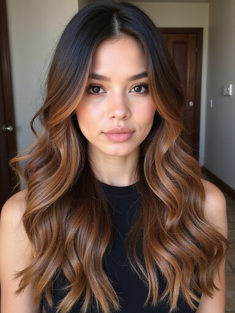 espresso caramel hair blend