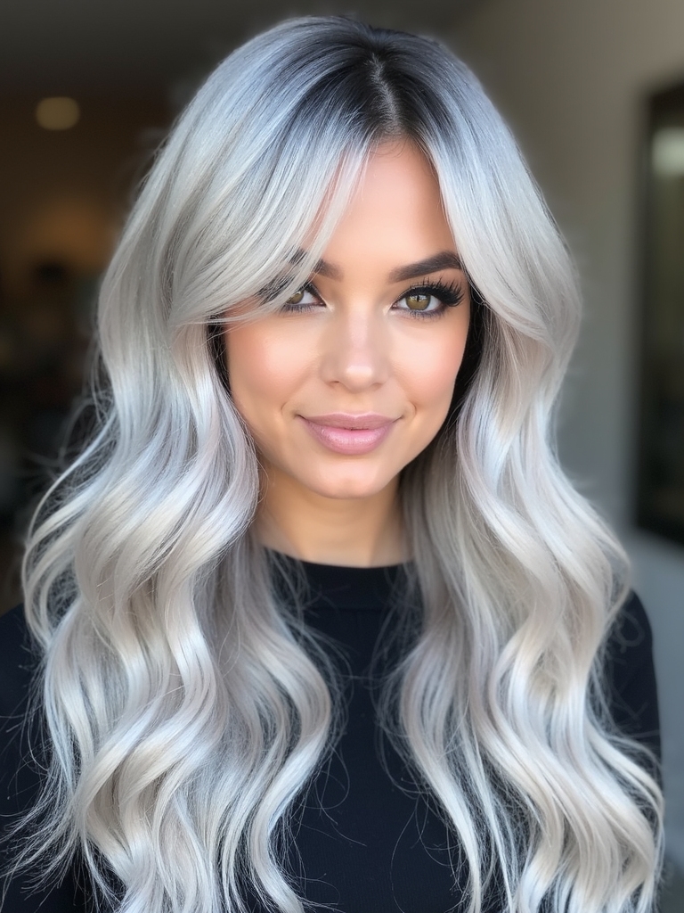 ethereal long silver layers