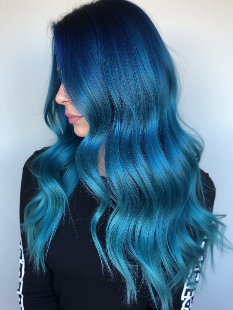 ethereal ocean inspired hair color