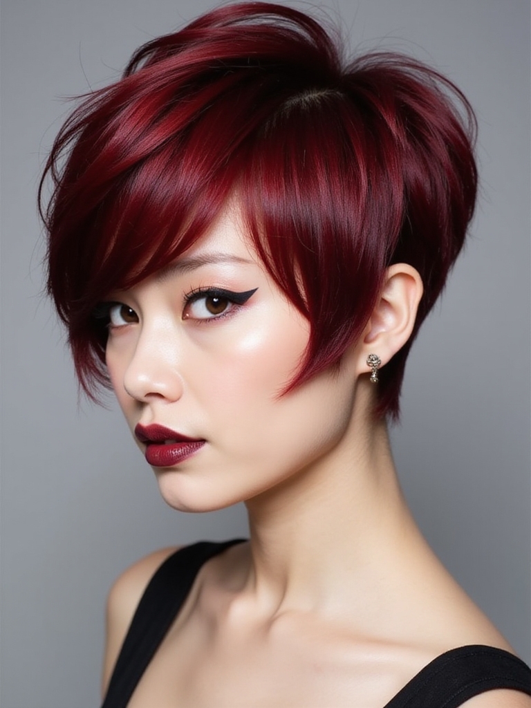 fierce vibrant low maintenance haircut