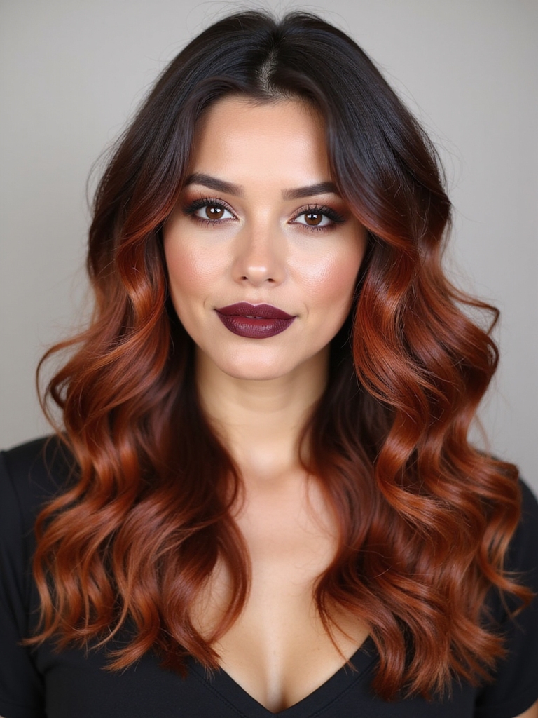 fiery copper red transformation