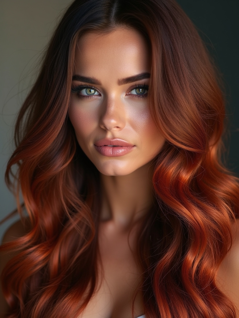 fiery red copper highlights