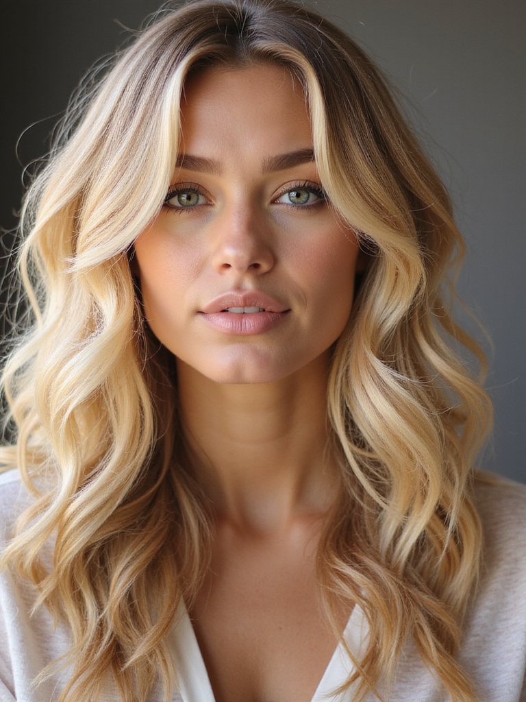 golden caramel highlights for blondes