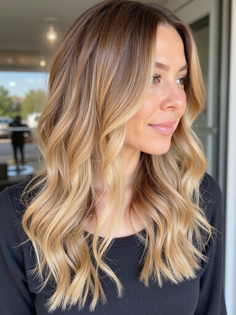 honey blonde with dimension