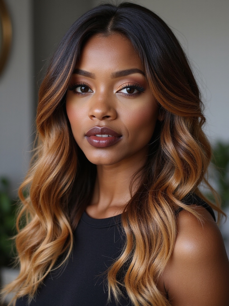 honey toned balayage transformation
