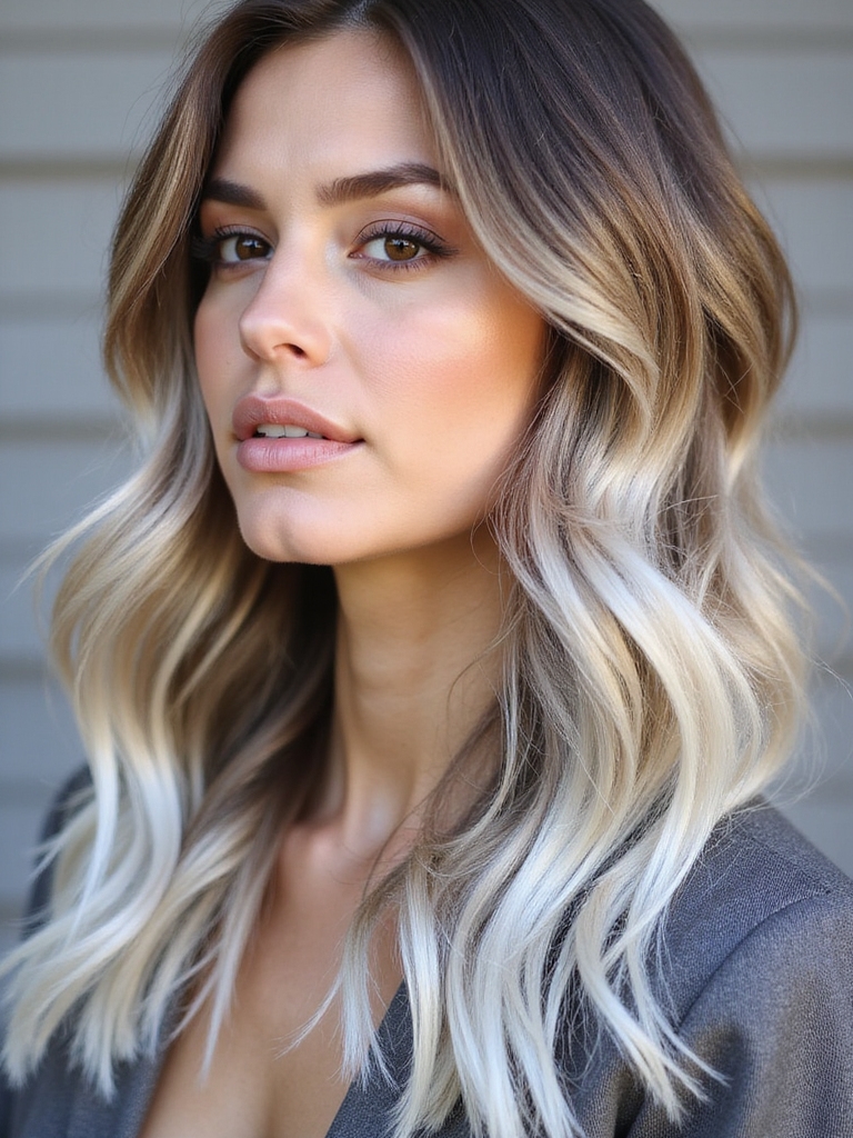 icy blonde tips transformation