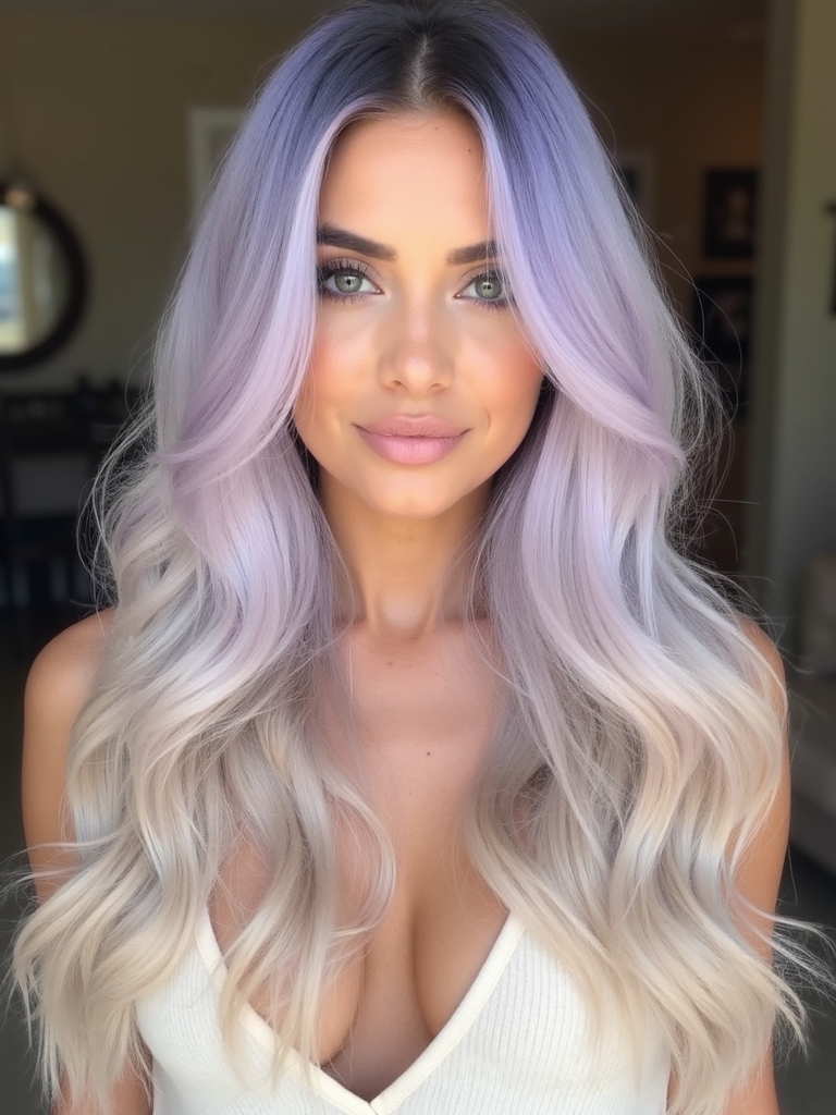 lavender milk tea hair