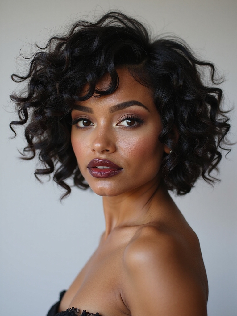 layered curly bob versatility