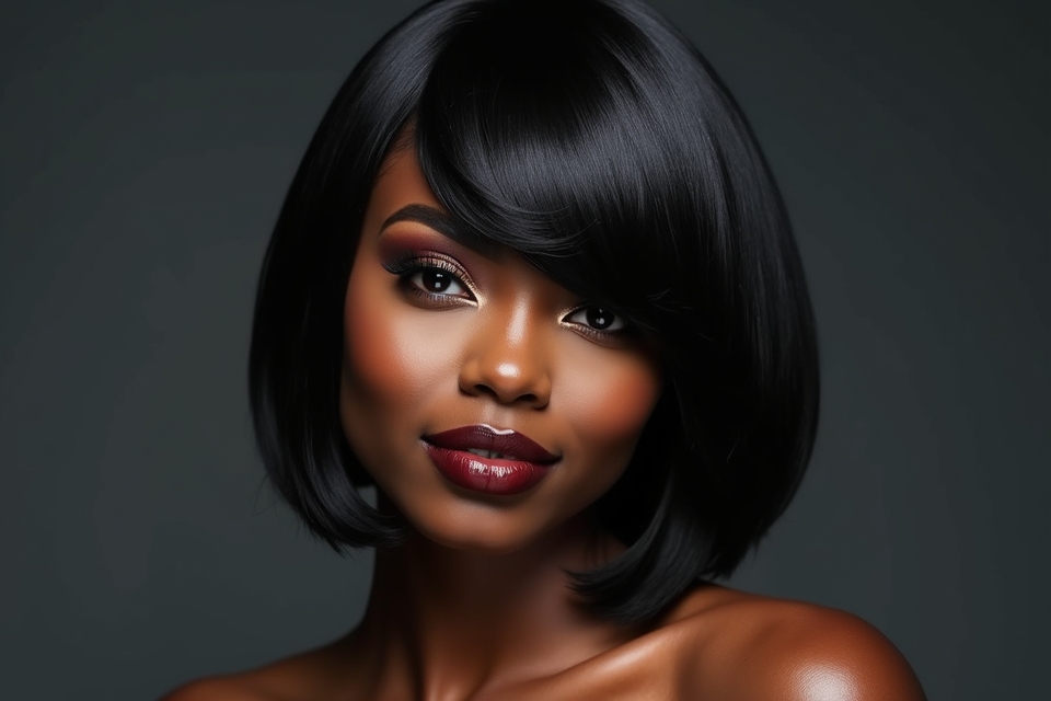 lustrous black hair styles