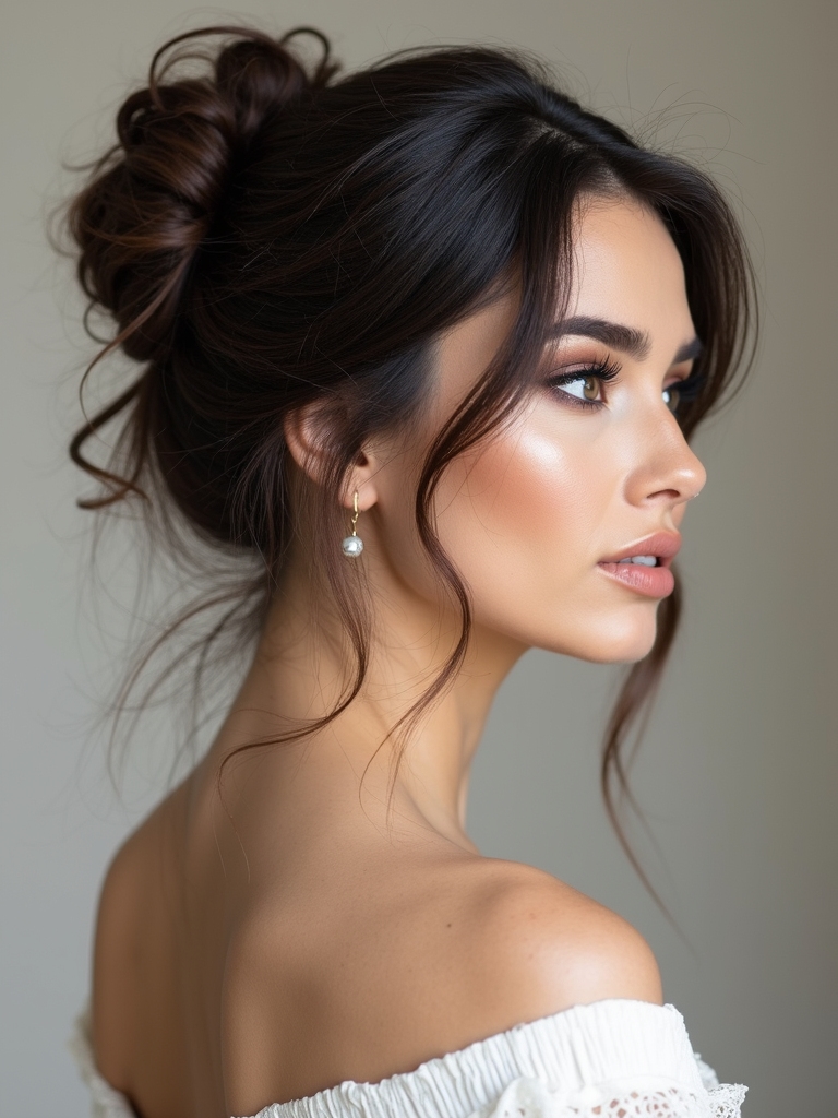 messy side bun tutorial
