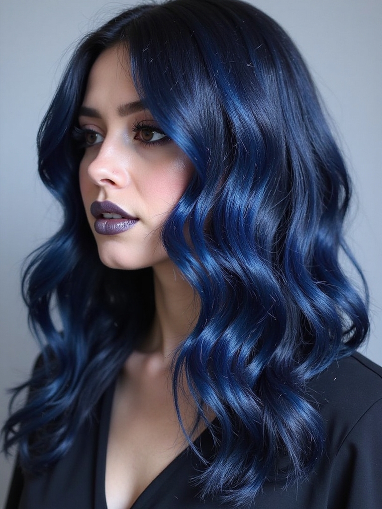 midnight elegance with shimmer