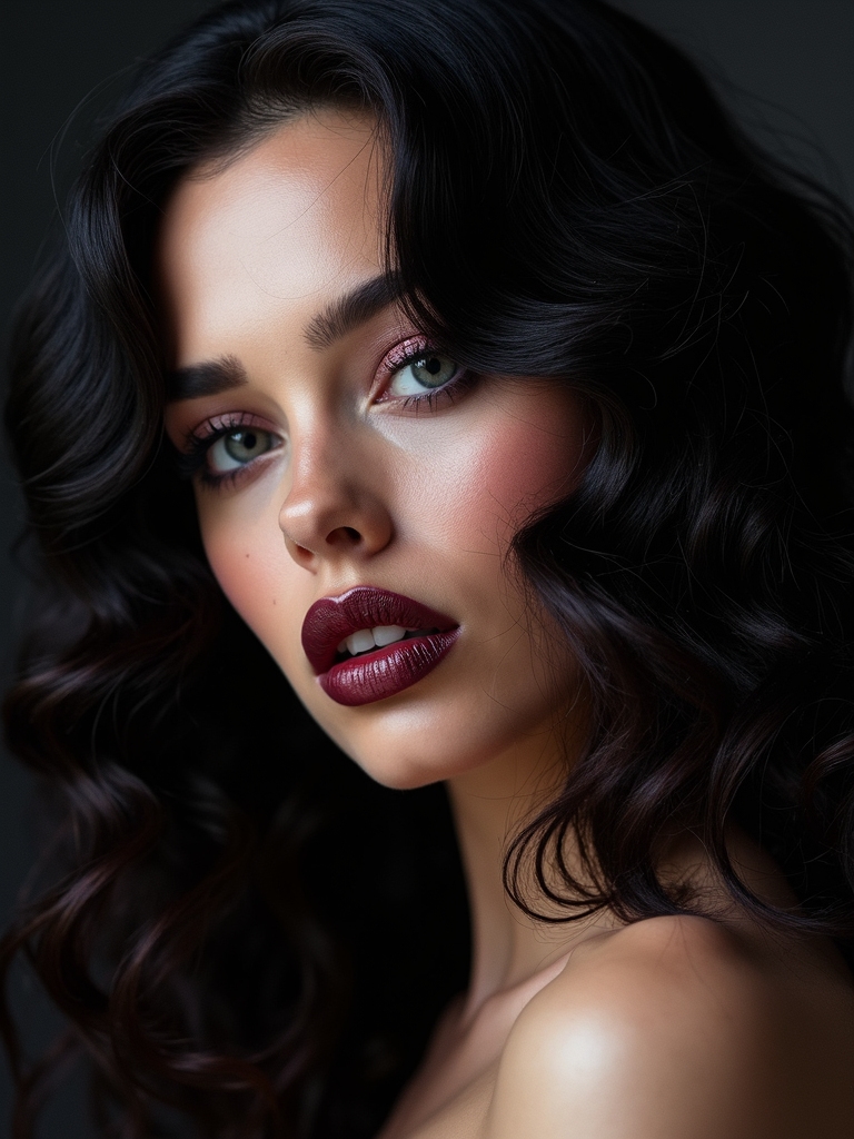 mysterious shadowed ebony allure