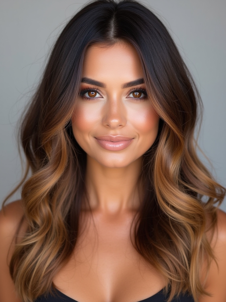natural sun kissed balayage technique