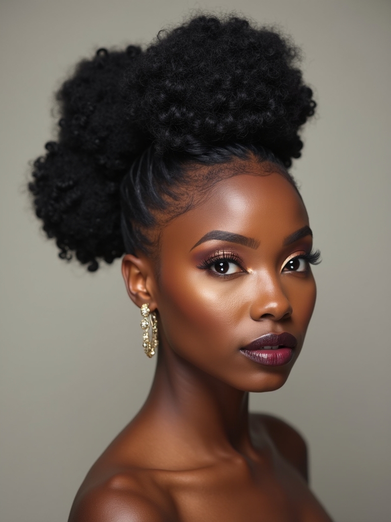 playful asymmetrical side bun