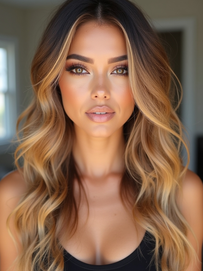polished glossy dark blonde