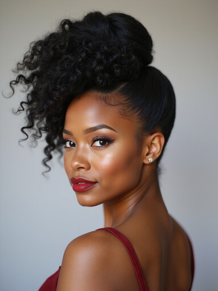 retro vintage glamour bun