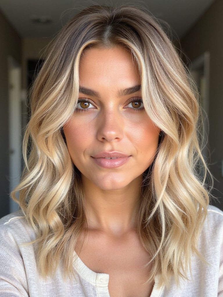 sandy beige sun kissed waves
