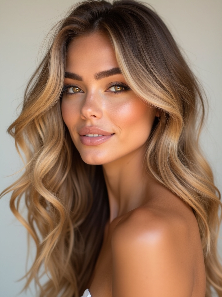 sandy caramel summer hair