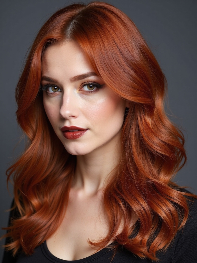 smoky ginger hair tips
