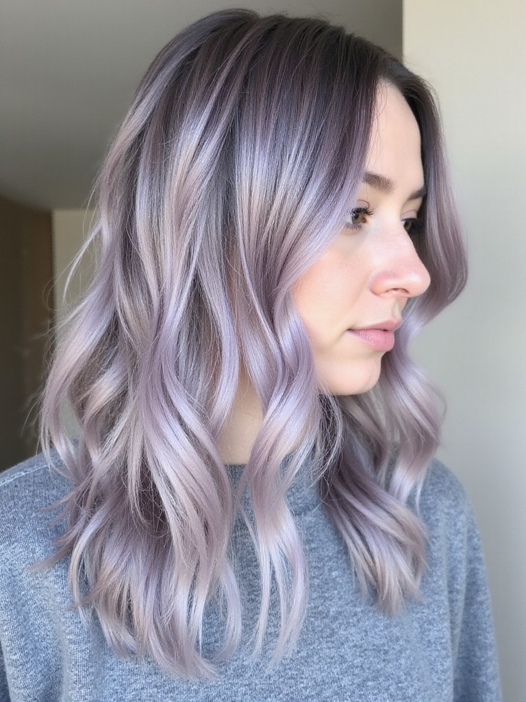 smoky lilac blonde allure