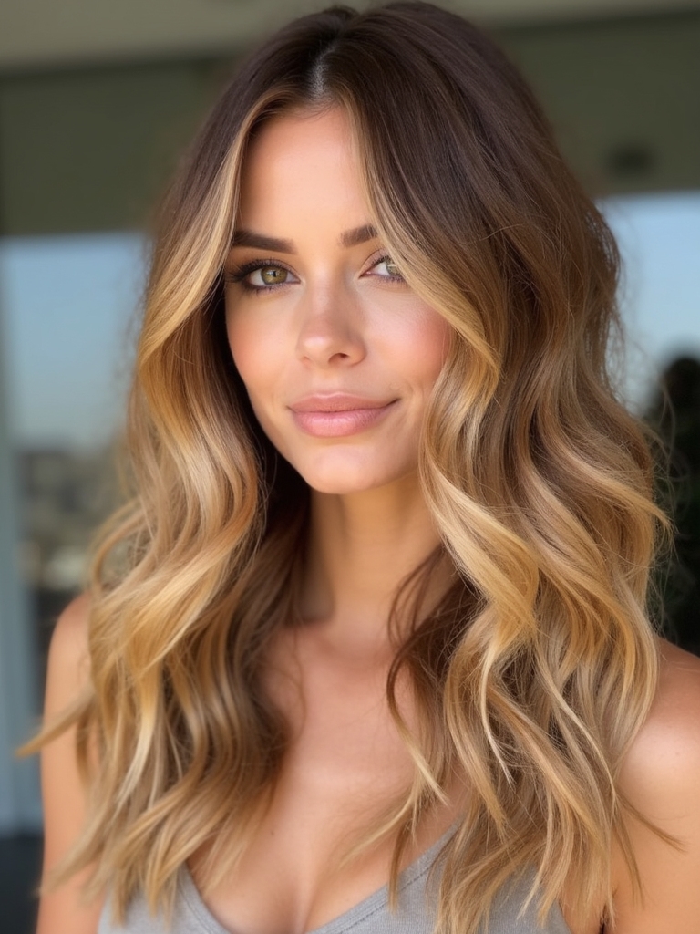 soft sun kissed caramel waves