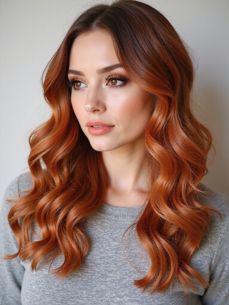 sophisticated golden copper blend