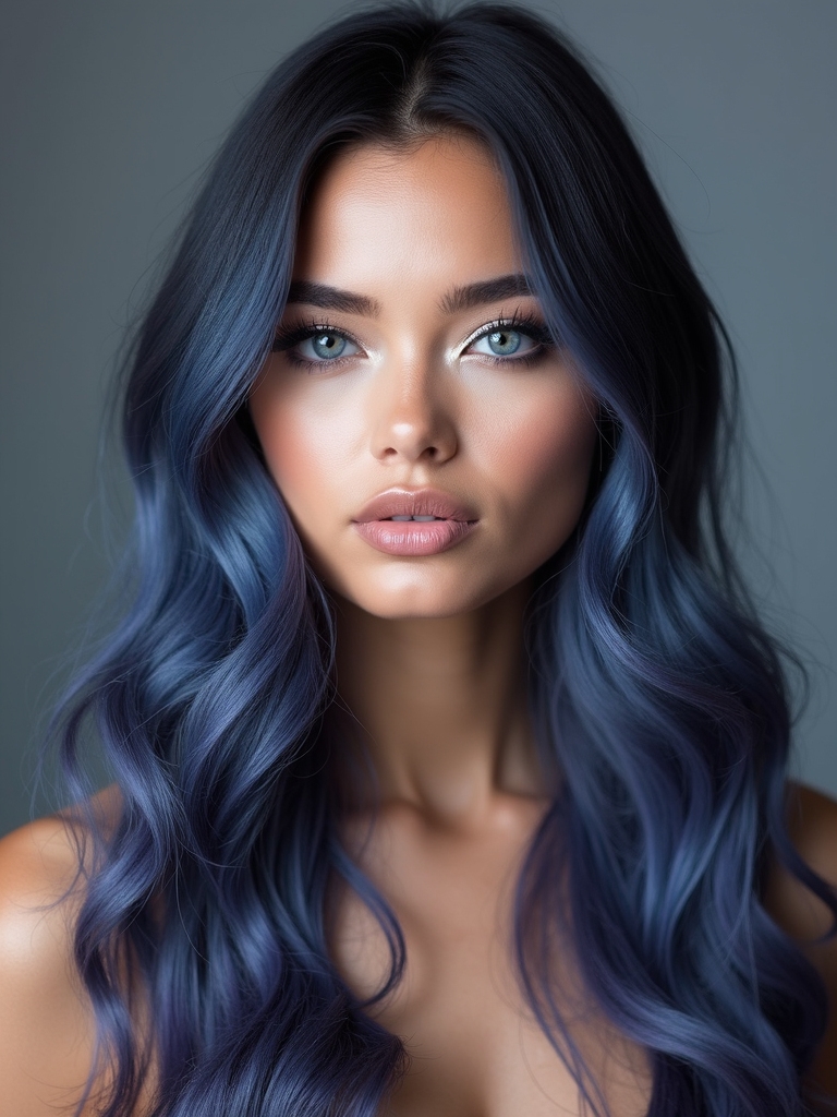 stunning smoky blue ombre