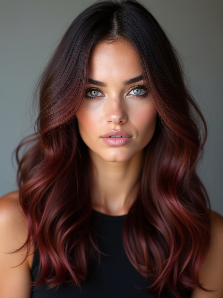 subtle cherry red lowlights