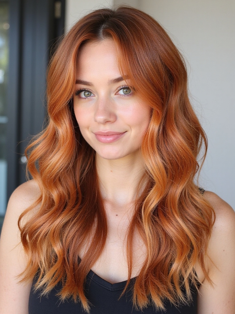 subtle golden ginger highlights