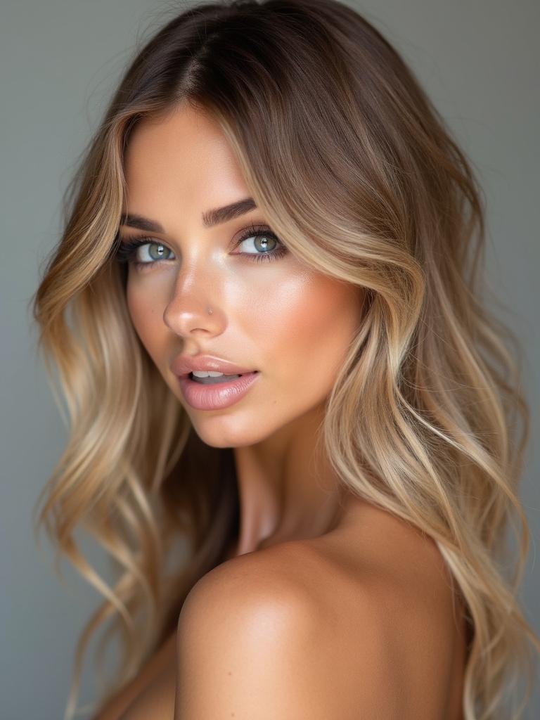 subtle sun kissed hair enhancement