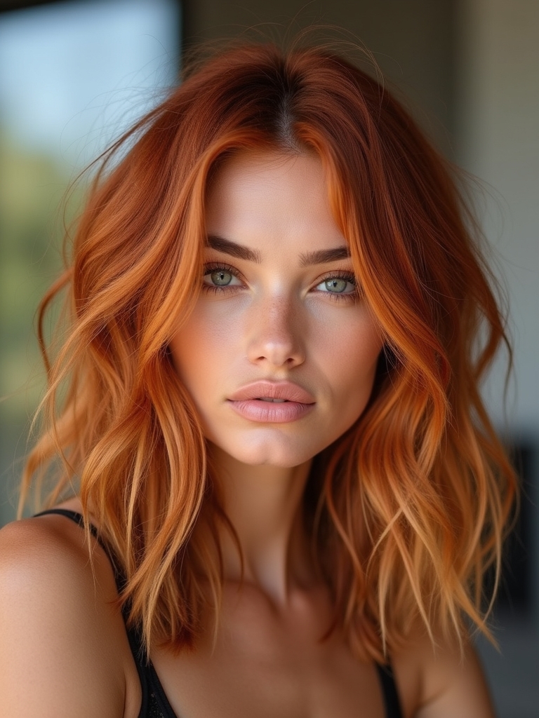 subtle warm cinnamon tones
