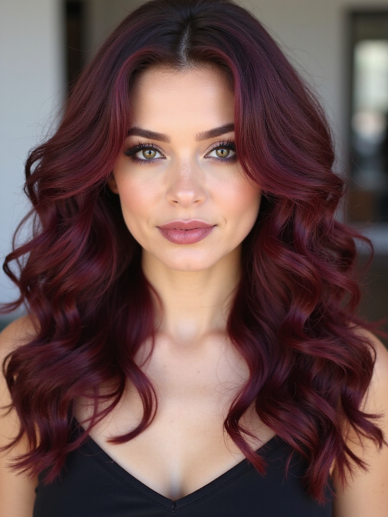 timeless cabernet curls elegance