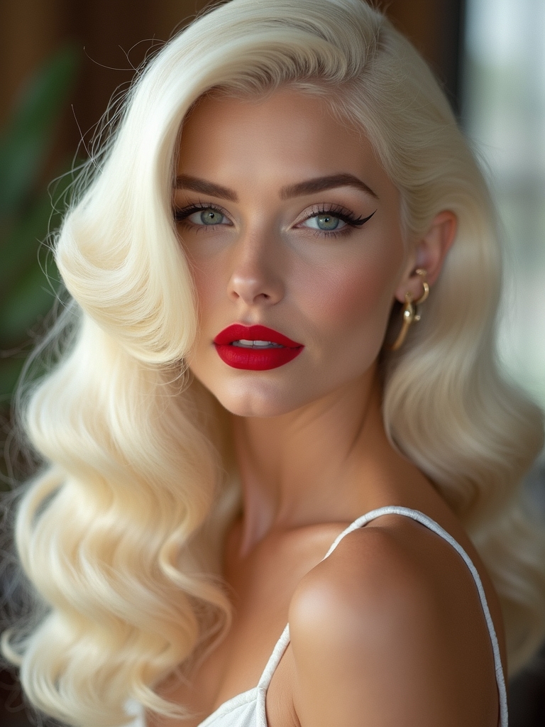 timeless retro platinum glamour