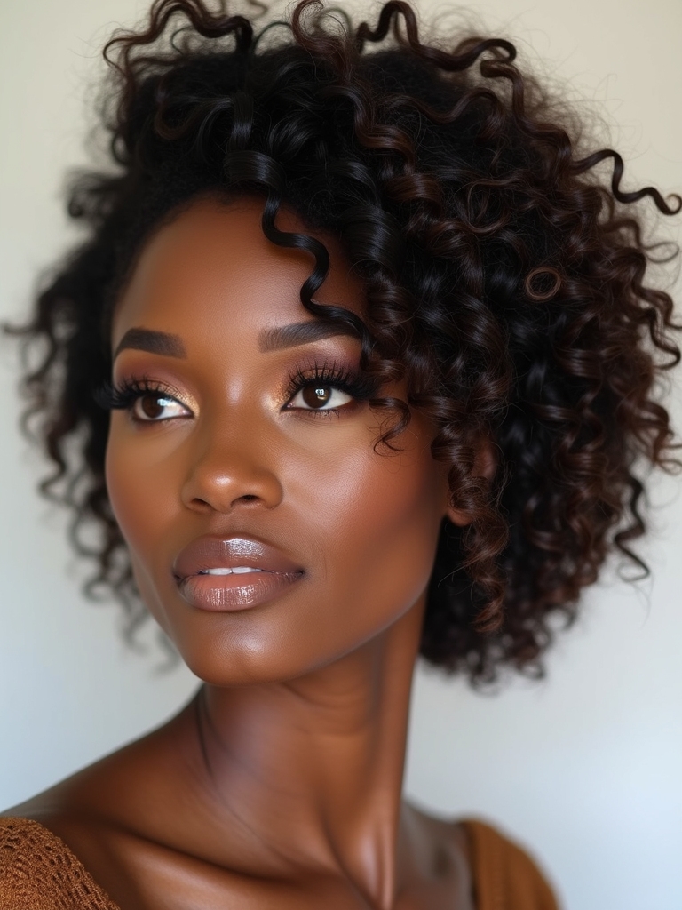 transformative side parted curls