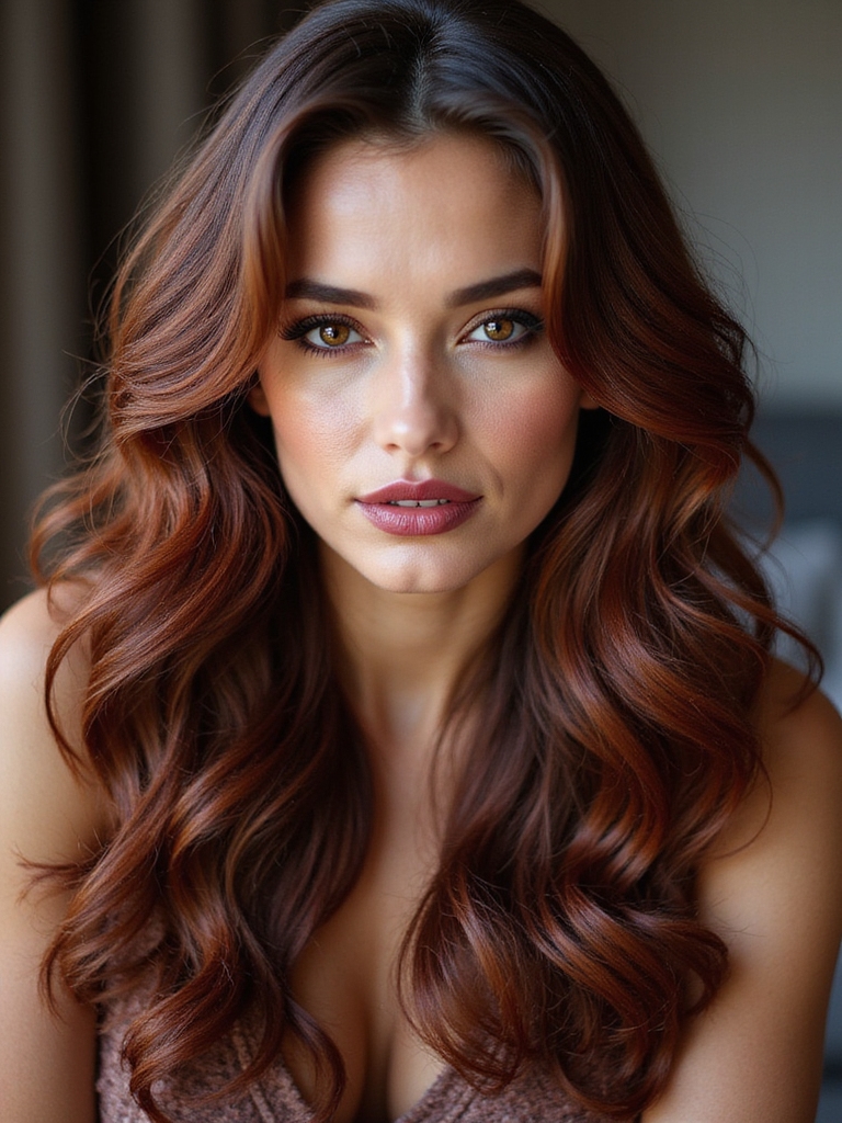 vibrant auburn hair enhancement