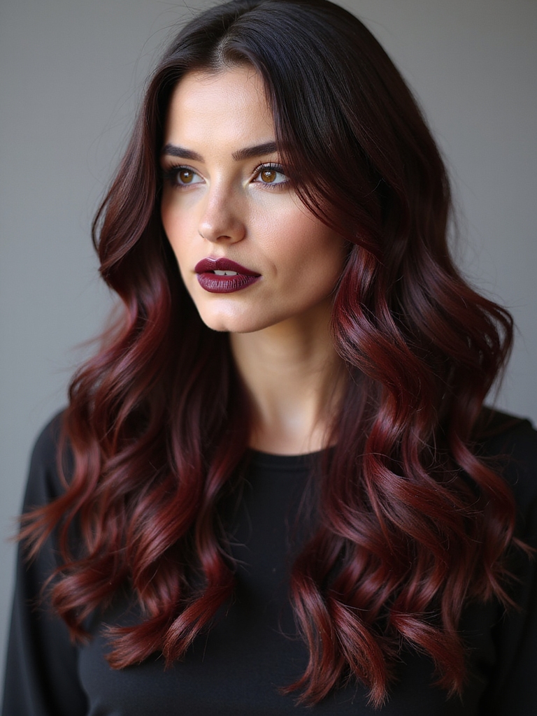vibrant cherry highlights contrast