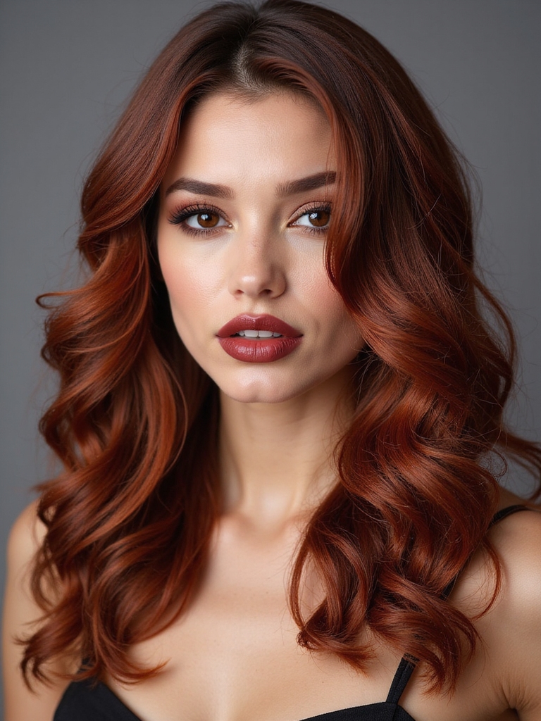 vibrant dark copper waves