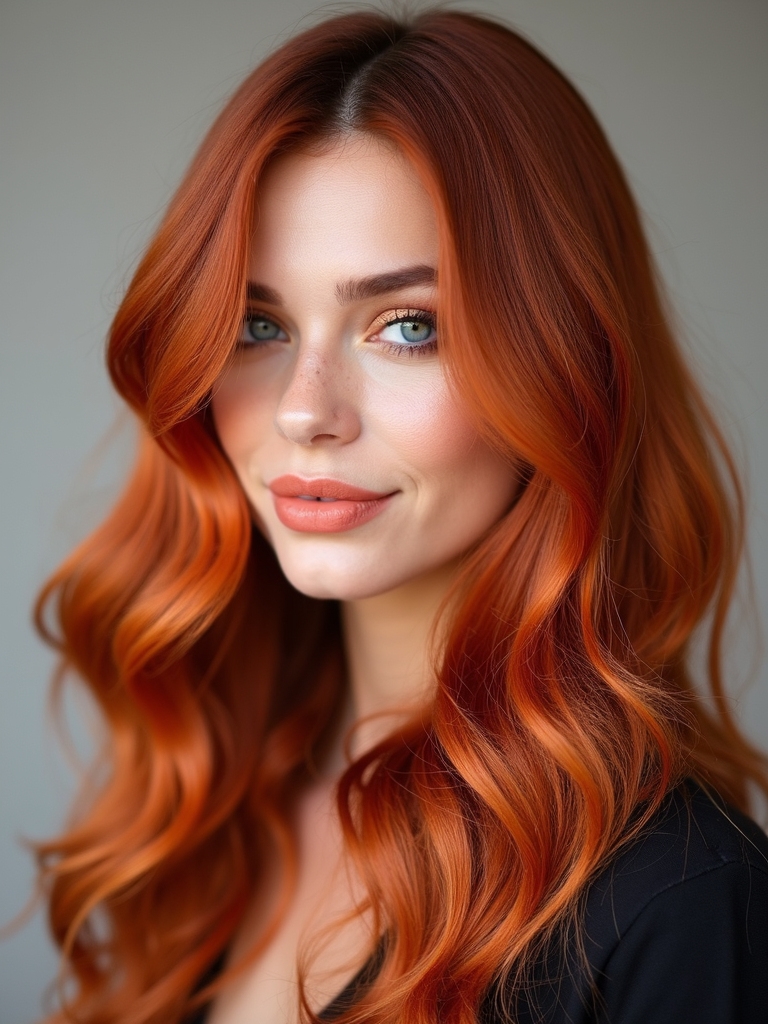 vibrant fiery orange accents