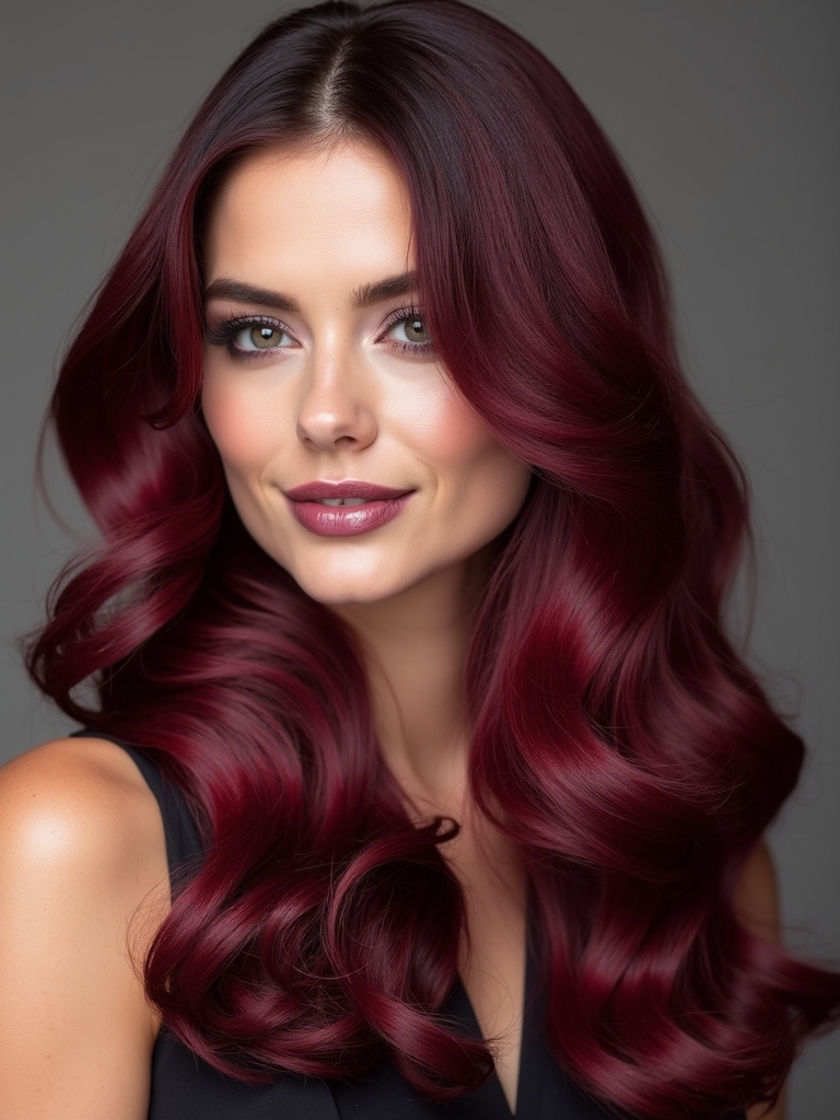 vibrant layered cherry hairstyle