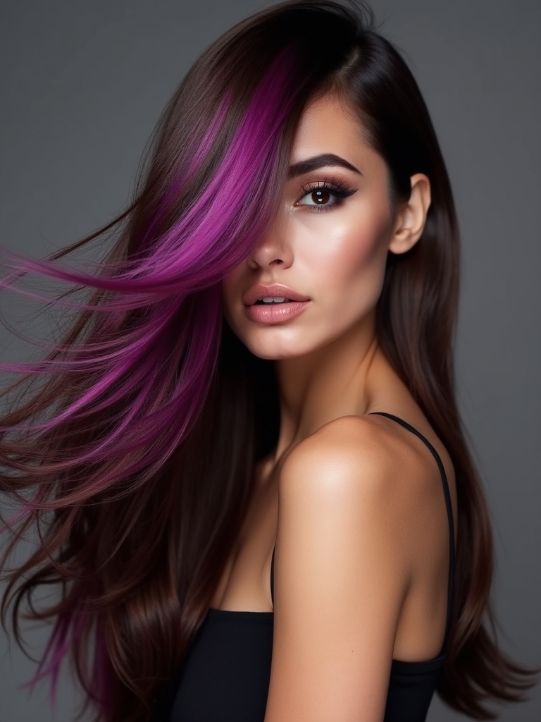 vibrant peekaboo hair colors