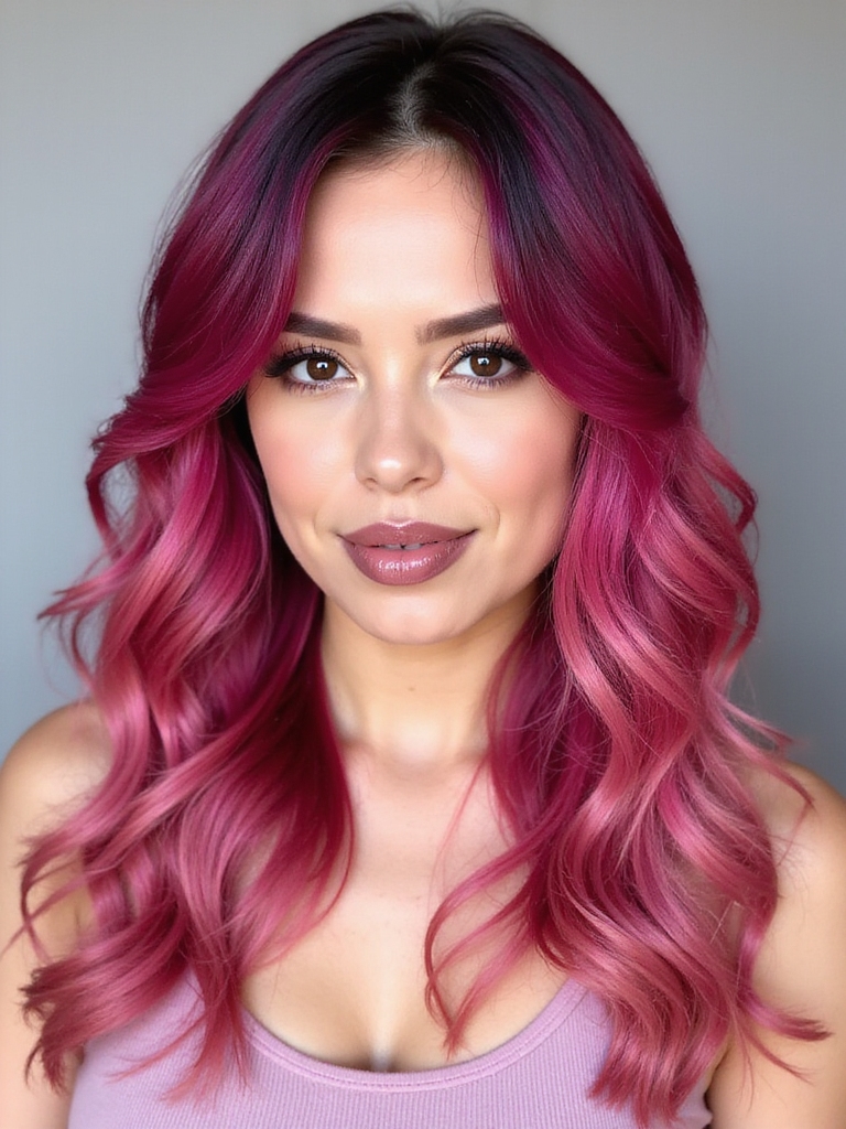 vibrant pink and red