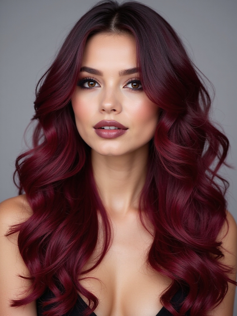vibrant scarlet textured hair
