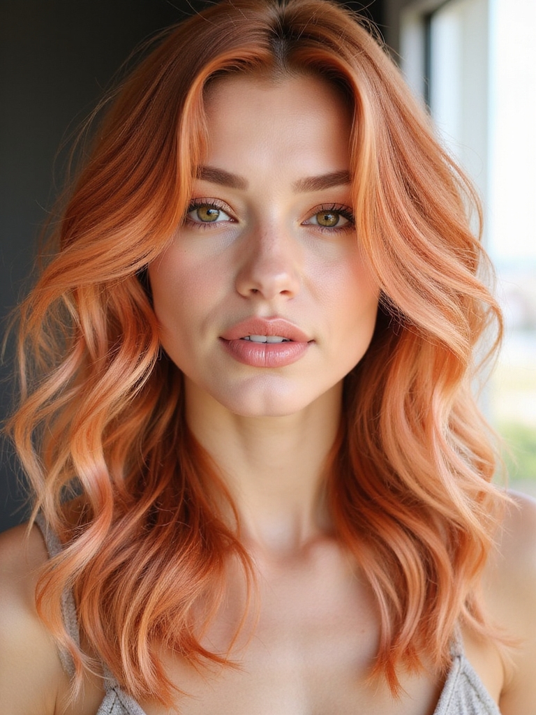 vibrant sunset inspired hair
