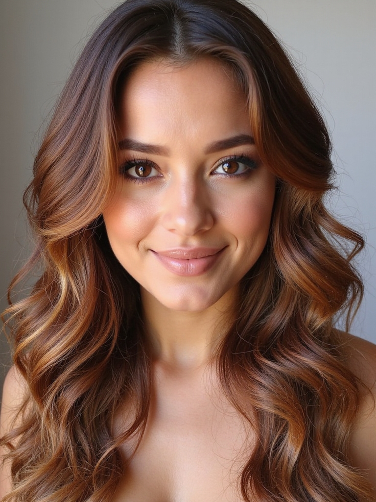 warm chestnut brown hair