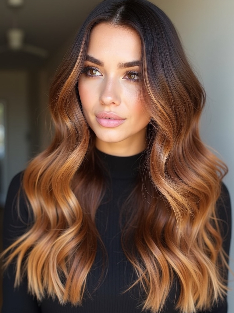auburn lowlights honey caramel