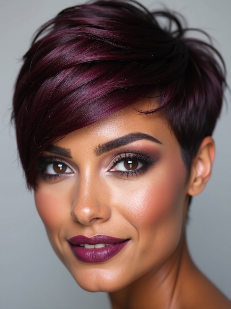 bold black cherry pixie