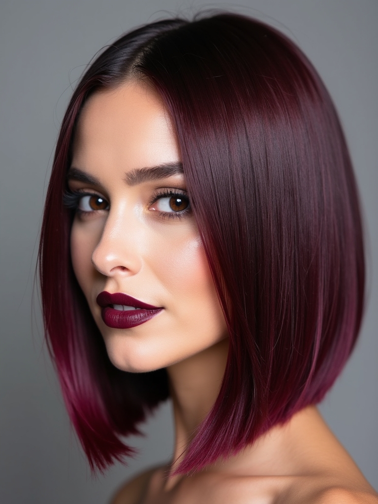 bold burgundy hair dimensions